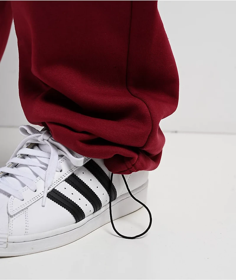 Pro Club Burgundy Cargo Sweatpants