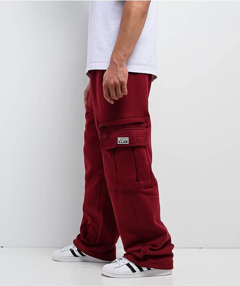 Pro Club Burgundy Cargo Sweatpants