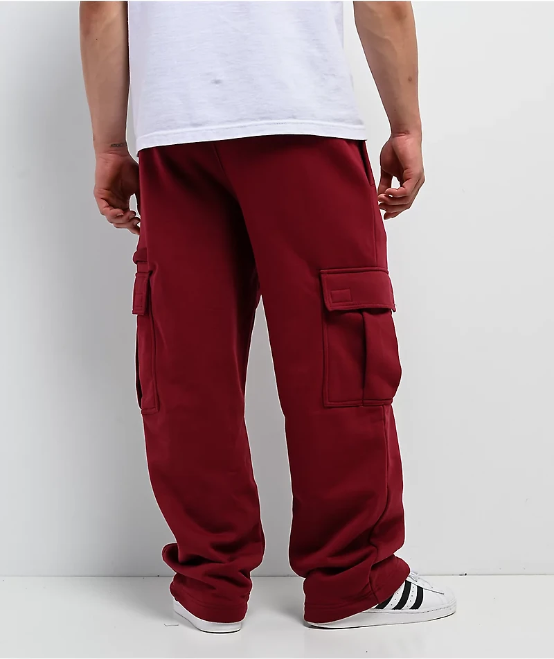 Pro Club Burgundy Cargo Sweatpants