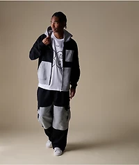 Pro Club Color Block Black & Grey Heavyweight Zip Hoodie