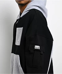 Pro Club Color Block Black & Grey Heavyweight Zip Hoodie