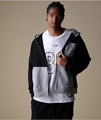 Pro Club Color Block Black & Grey Heavyweight Zip Hoodie