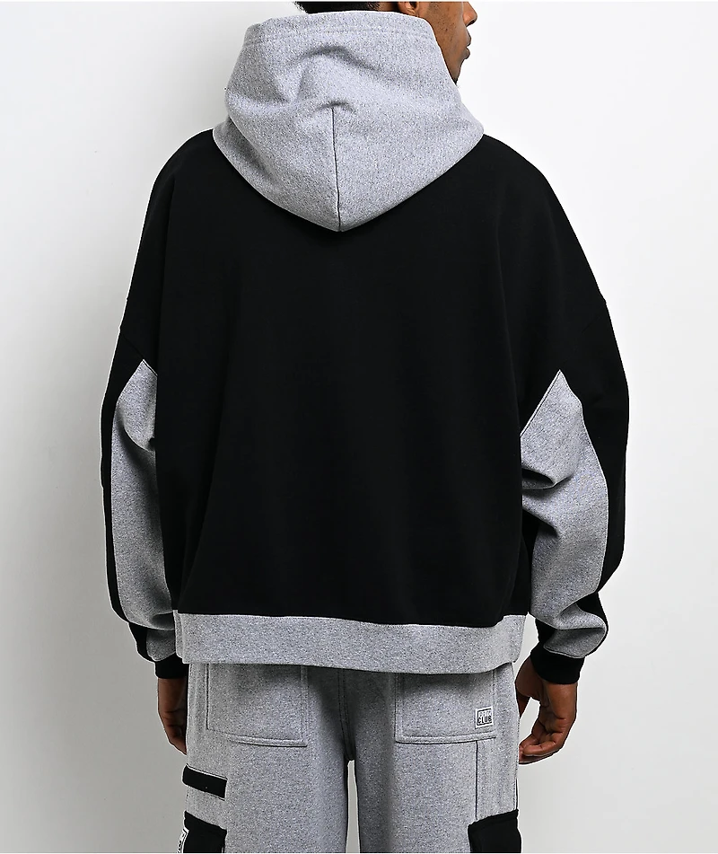 Pro Club Color Block Black & Grey Heavyweight Zip Hoodie