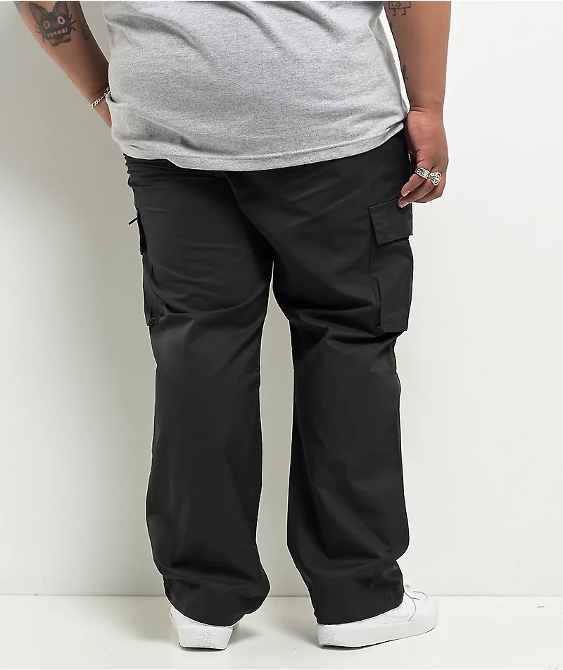 Pro Club Comfort Tech Black Tapered Leg Cargo Pants
