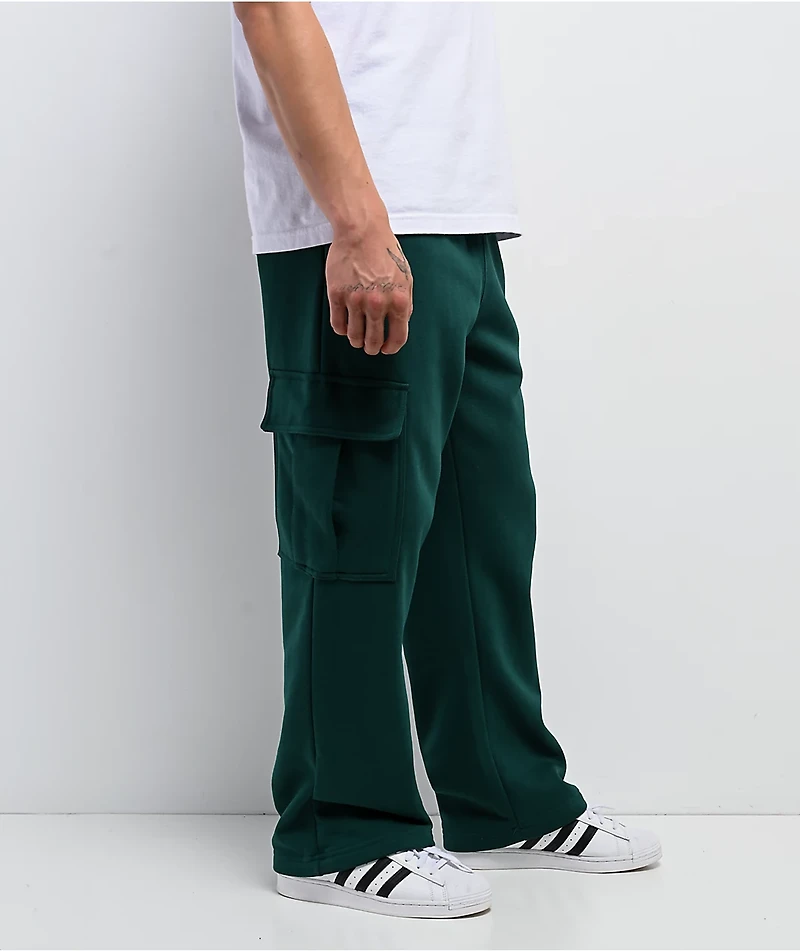 Pro Club Dark Green Cargo Sweatpants