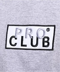 Pro Club Embroidered Box Logo Grey T-Shirt