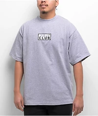 Pro Club Embroidered Box Logo Grey T-Shirt