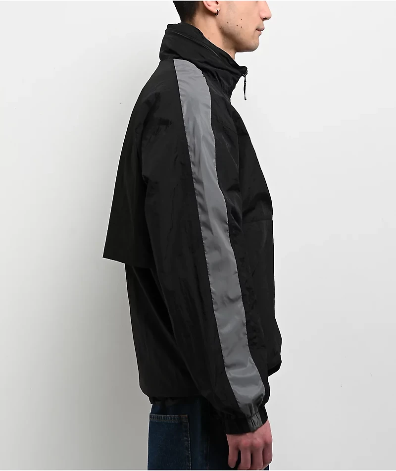 Pro Club Full Court Black Windbreaker Zip Jacket