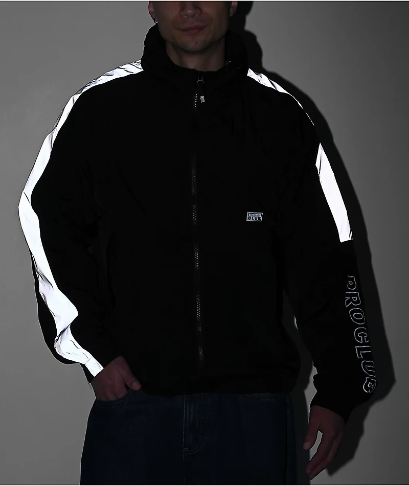 Pro Club Full Court Black Windbreaker Zip Jacket