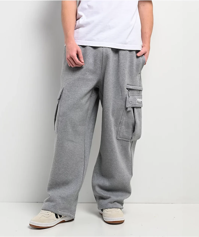 Pro Club Grey Heavyweight Cargo Sweatpants