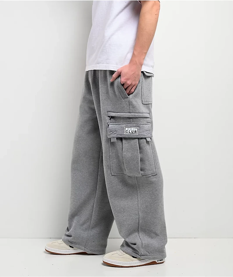 Pro Club Grey Heavyweight Cargo Sweatpants