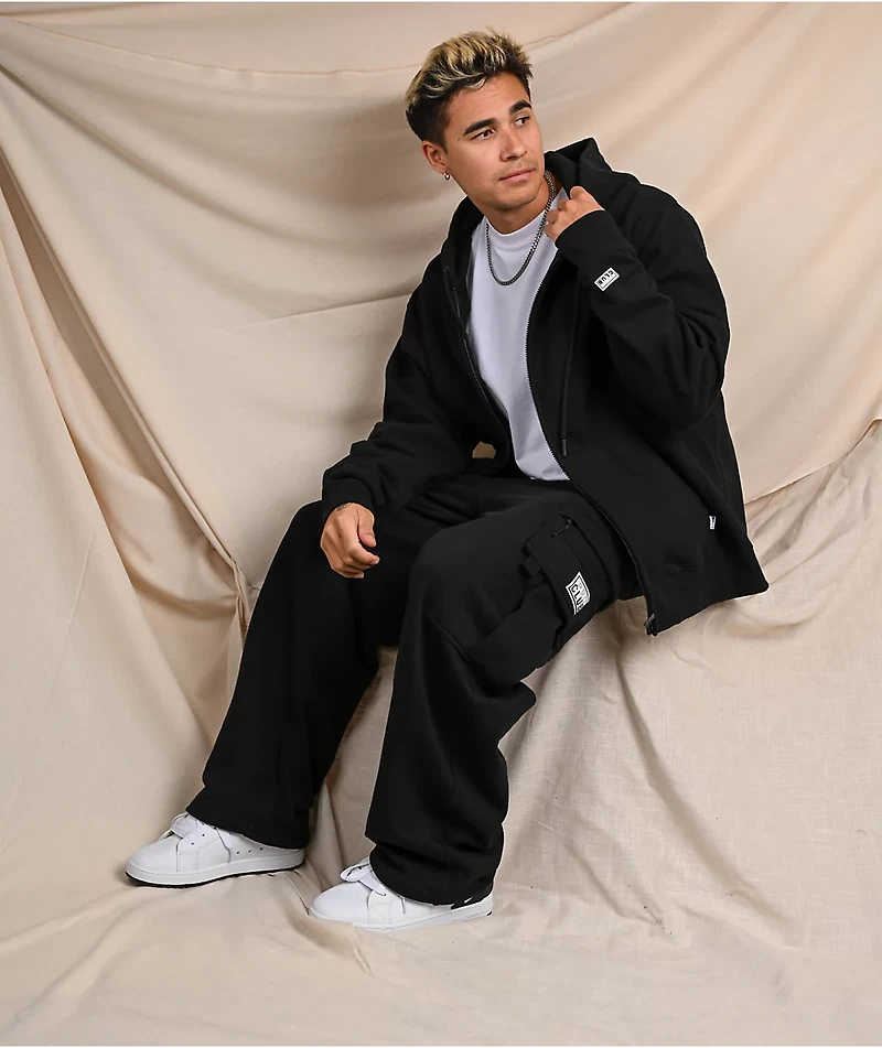 Pro Club Heavyweight Black Cargo Sweatpants