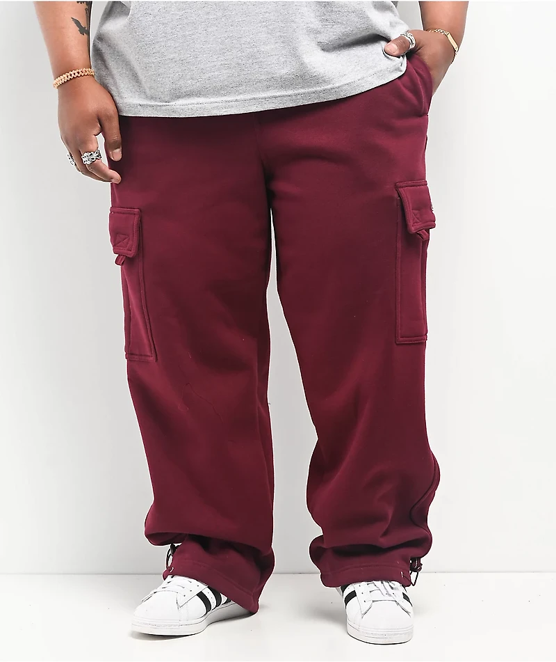 Pro Club Heavyweight Burgundy Cargo Sweatpants