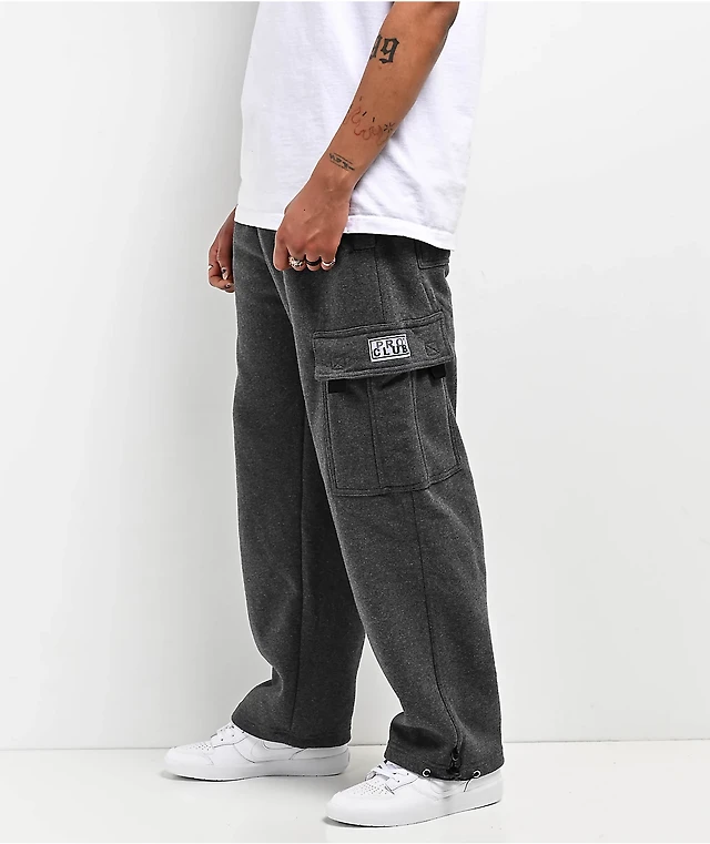 Pro Club Heavyweight Charcoal Cargo Sweatpants Connecticut Post Mall