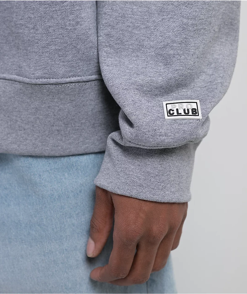 Pro Club Heavyweight Grey Crewneck Sweatshirt