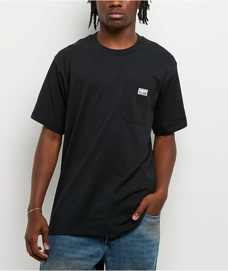 Pro Club Heavyweight Pocket Black T-Shirt