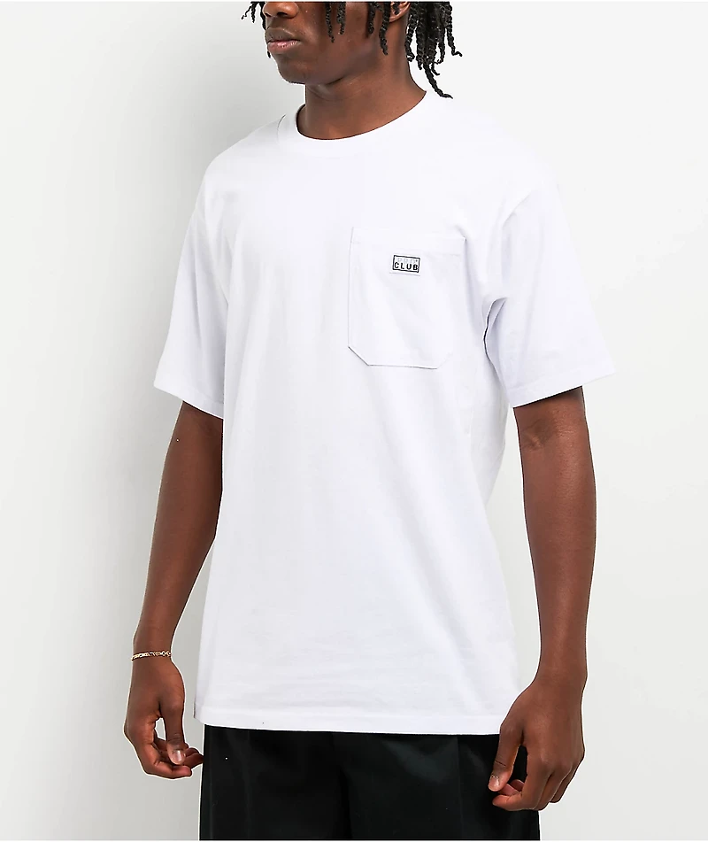 Pro Club Heavyweight Pocket White T-Shirt