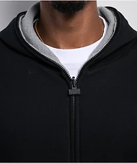 Pro Club Heavyweight Reversible Thermal Grey & Black Zip Hoodie