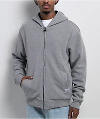 Pro Club Heavyweight Reversible Thermal Grey & Black Zip Hoodie
