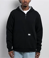 Pro Club Heavyweight Reversible Thermal Grey & Black Zip Hoodie
