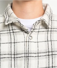 Pro Club Heavyweight White Plaid Flannel Jacket