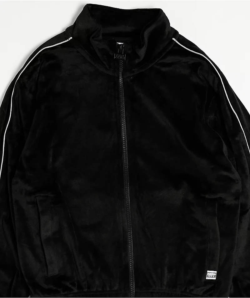 Pro Club Kids Black Velour Track Jacket