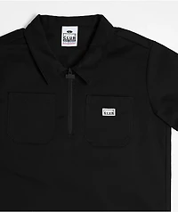 Pro Club Kids Black Woven Quarter Zip Work Shirt