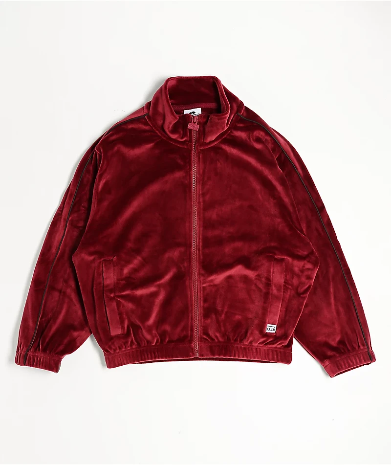 Pro Club Kids Burgundy Velour Track Jacket