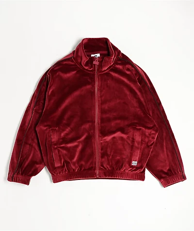 Pro Club Kids Burgundy Velour Track Jacket