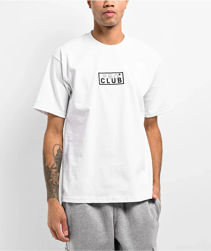 Pro Club Member Box Logo White T-Shirt