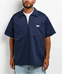 Pro Club Navy Quarter Zip Work Shirt