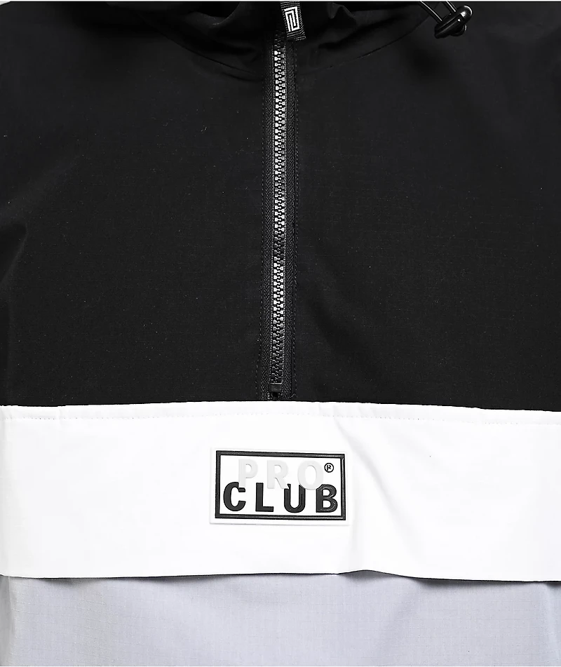 Pro Club Nylon Black & Grey Anorak Jacket