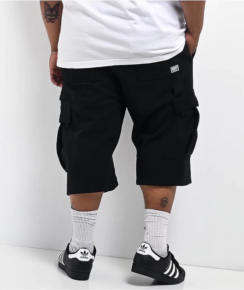 Pro Club OG Black Heavyweight Cargo Sweat Shorts