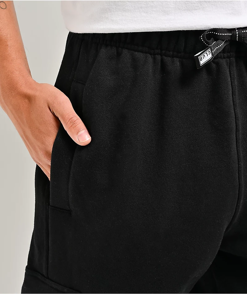 Pro Club OG Black Heavyweight Cargo Sweat Shorts