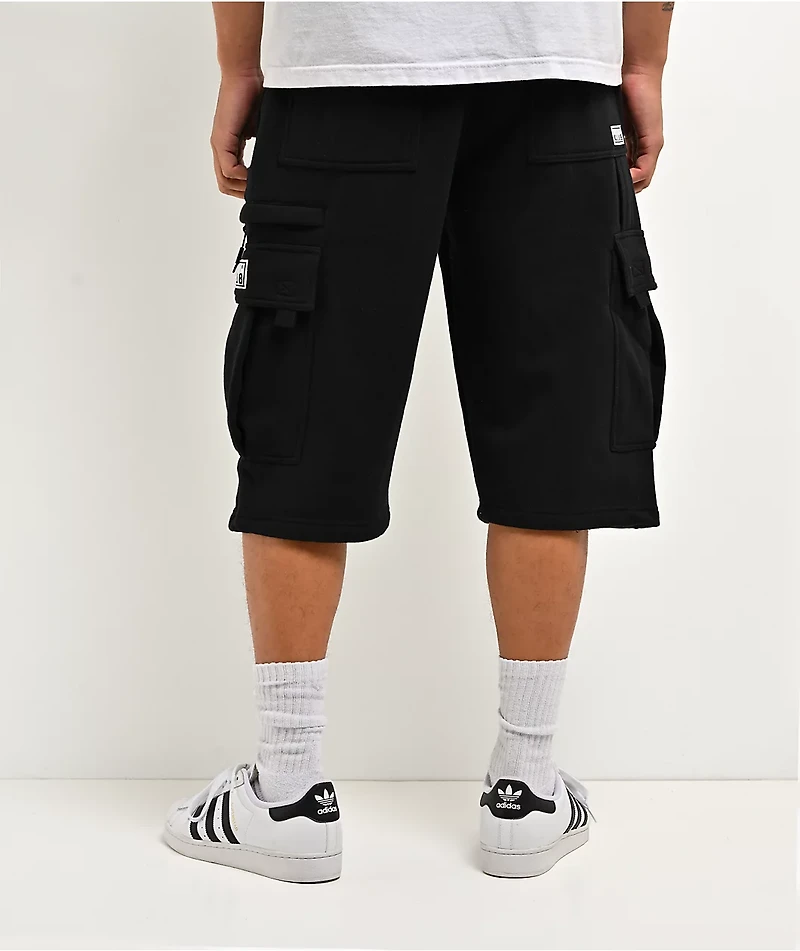 Pro Club OG Black Heavyweight Cargo Sweat Shorts