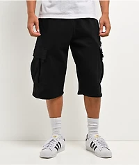Pro Club OG Black Heavyweight Cargo Sweat Shorts