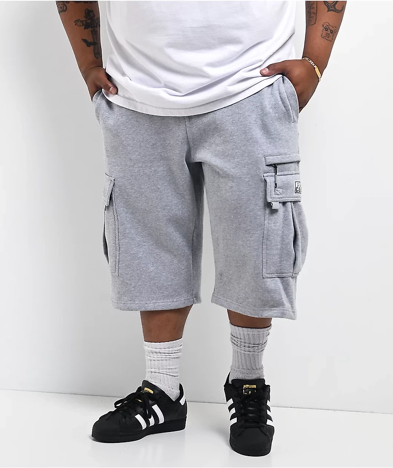 Pro Club OG Grey Heavyweight Cargo Sweat Shorts