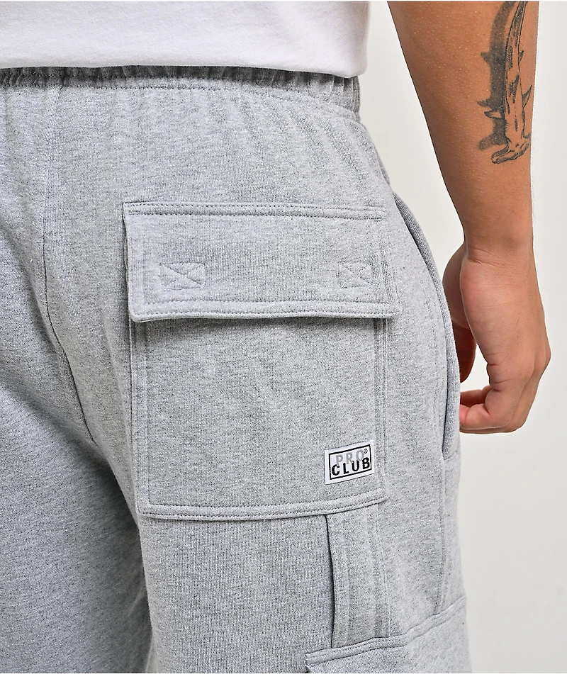 Pro Club OG Grey Heavyweight Cargo Sweat Shorts