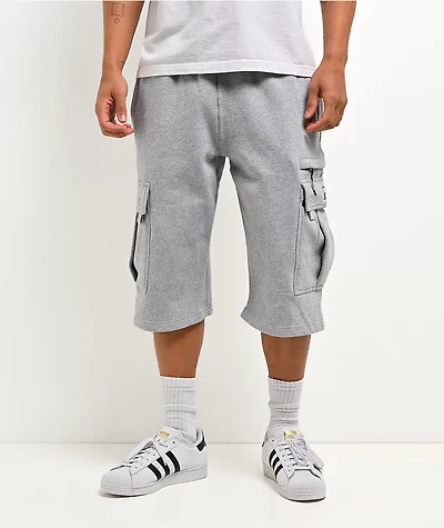 Pro Club OG Grey Heavyweight Cargo Sweat Shorts