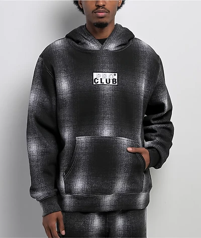 Pro Club Ombre Box Logo Heavyweight Grey & Black Hoodie