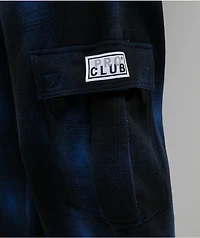 Pro Club Ombre Heavyweight Blue & Black Cargo Sweatpants