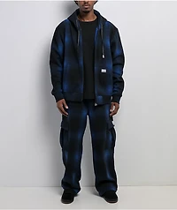 Pro Club Ombre Heavyweight Blue & Black Cargo Sweatpants