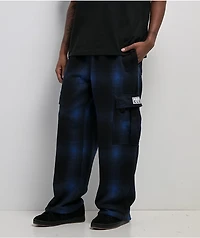 Pro Club Ombre Heavyweight Blue & Black Cargo Sweatpants
