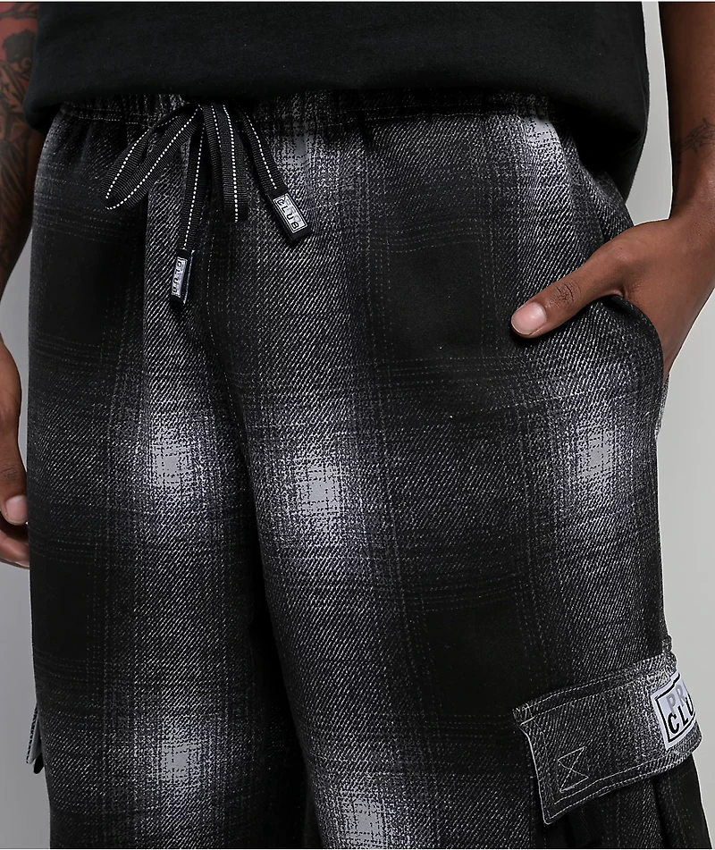 Pro Club Ombre Heavyweight Grey & Black Cargo Sweatpants