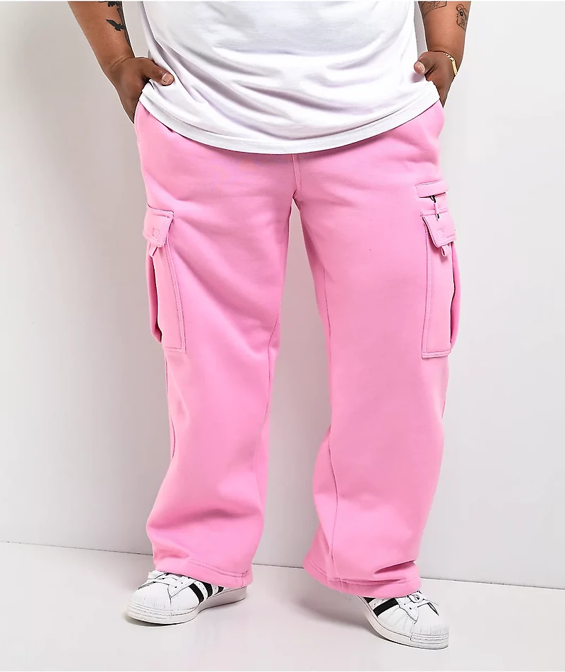 Pro Club Pink Heavyweight Cargo Sweatpants