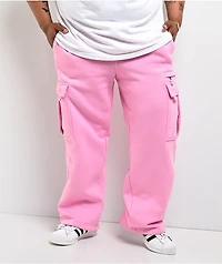 Pro Club Pink Heavyweight Cargo Sweatpants