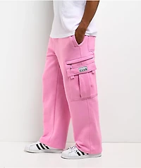 Pro Club Pink Heavyweight Cargo Sweatpants