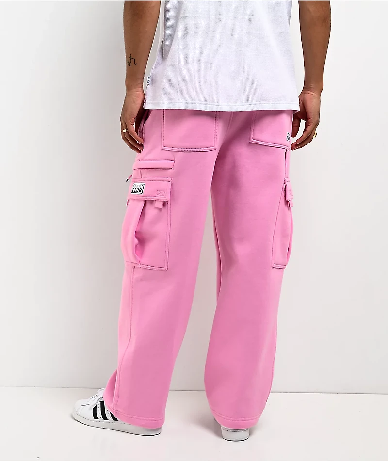 Pro Club Pink Heavyweight Cargo Sweatpants