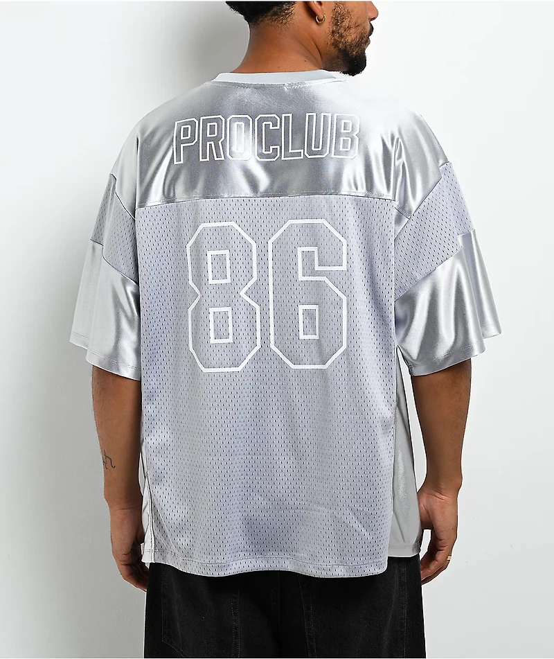 Pro Club Silver Heavyweight Football Jersey