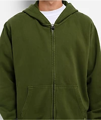 Pro Club Vintage Green Zip Hoodie